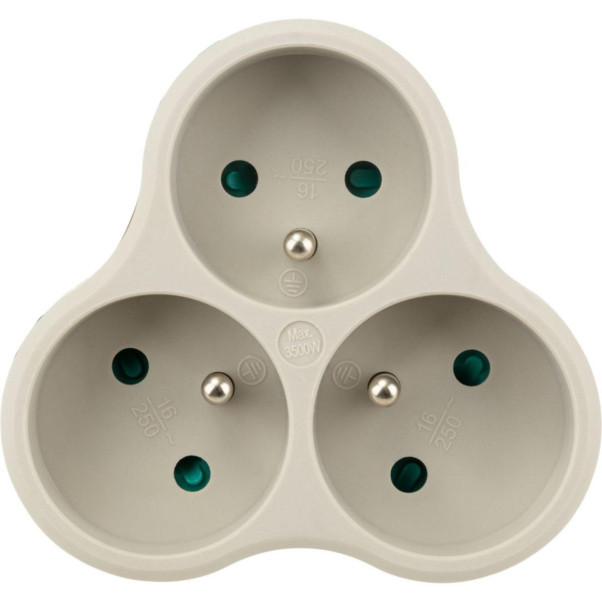 ESSENTIEL B Multiprise triplite en bioplastique blanc