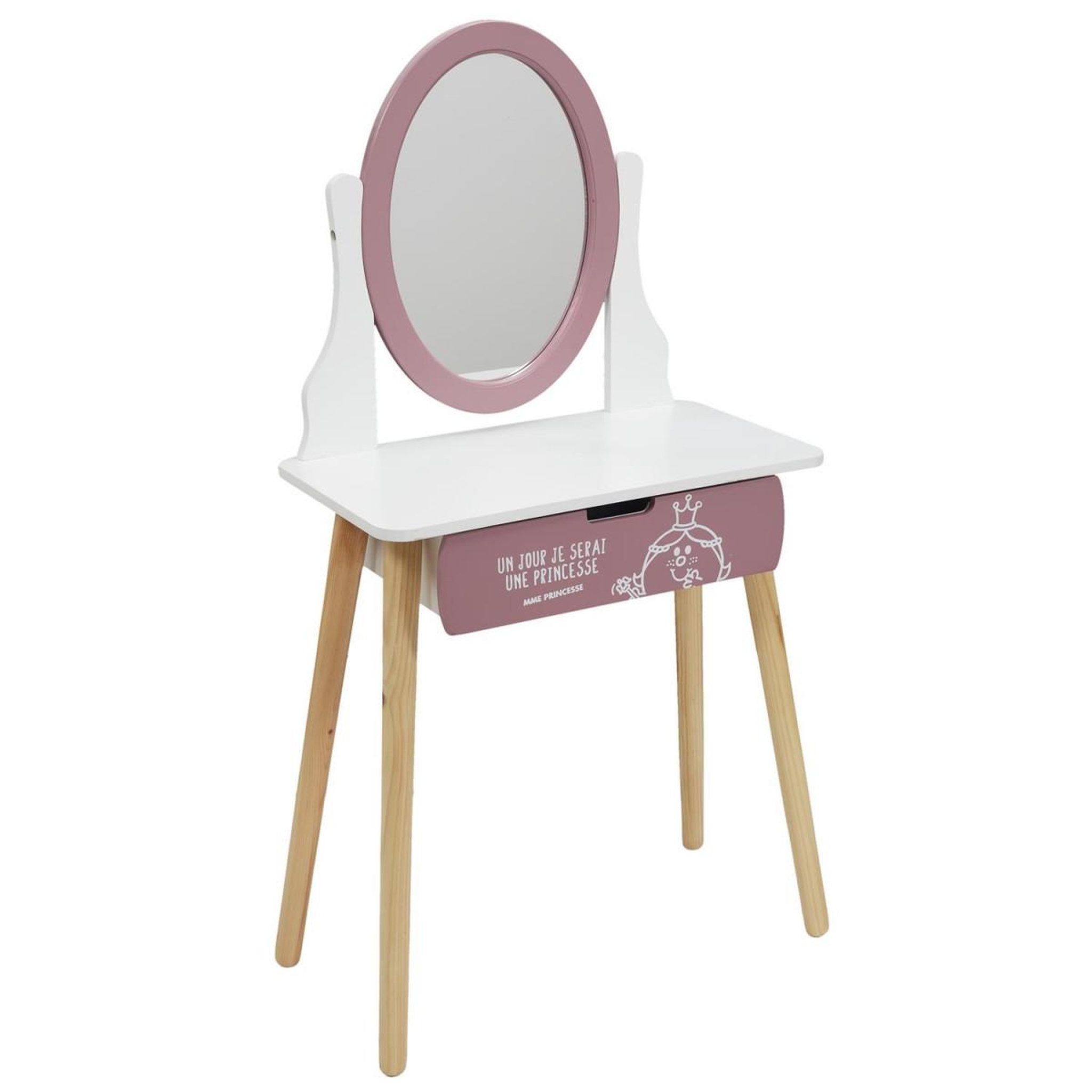 The Home Deco Factory Coiffeuse enfant  madame princesse  108cm rose
