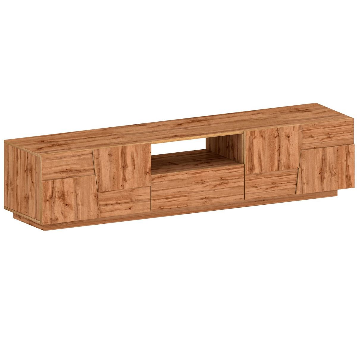 Meuble TV 1 niche 1 tiroir 4 portes L220 cm ROME