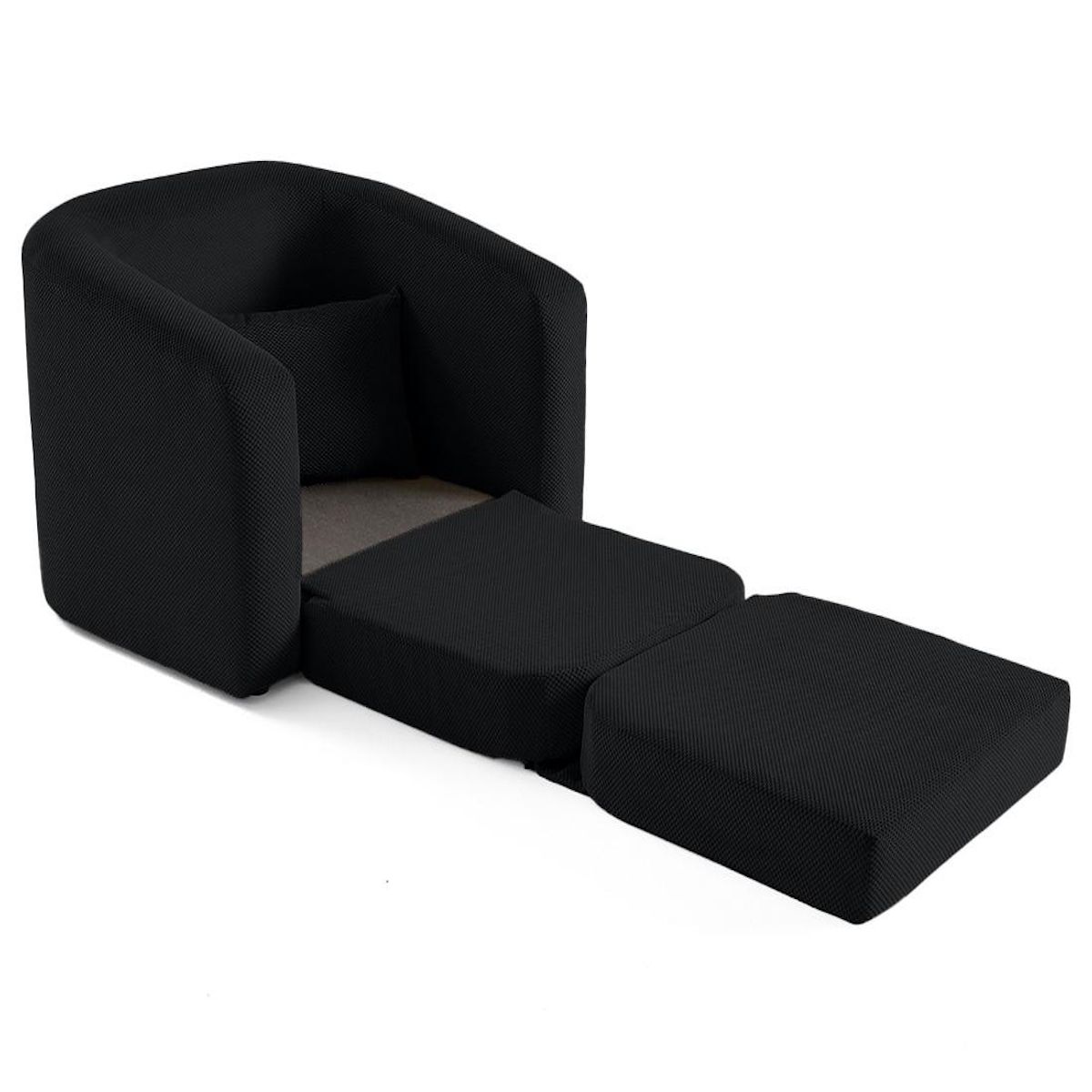 BEST MOBILIER Nuvia - canapé convertible déplimousse 1 place en velours texturé