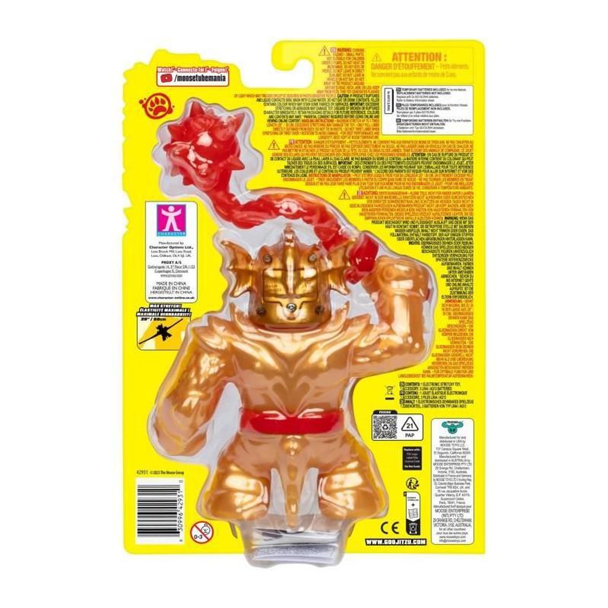 Voir la diapositive 2 : GENERIQUE Figurine Deluxe Stretch Strikers Blazagon 11cm - HERoeS OF GOO JIT ZU - Héros guerrier sonore avec arme extensible