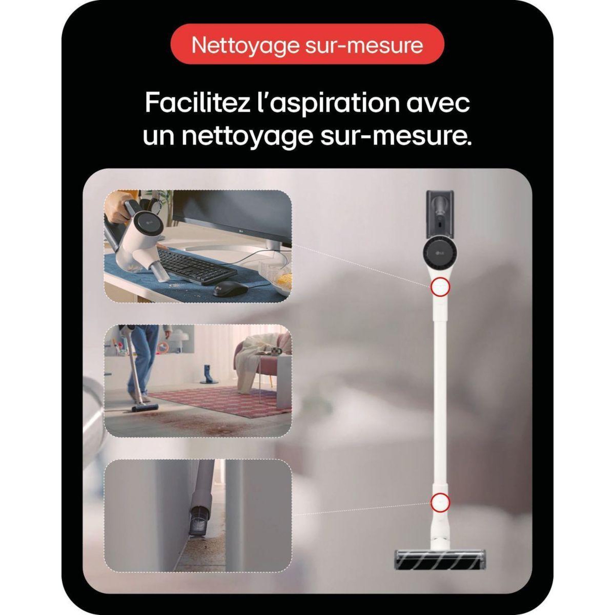 Voir la diapositive 4 : LG Aspirateur balai A9C-SLIM1C