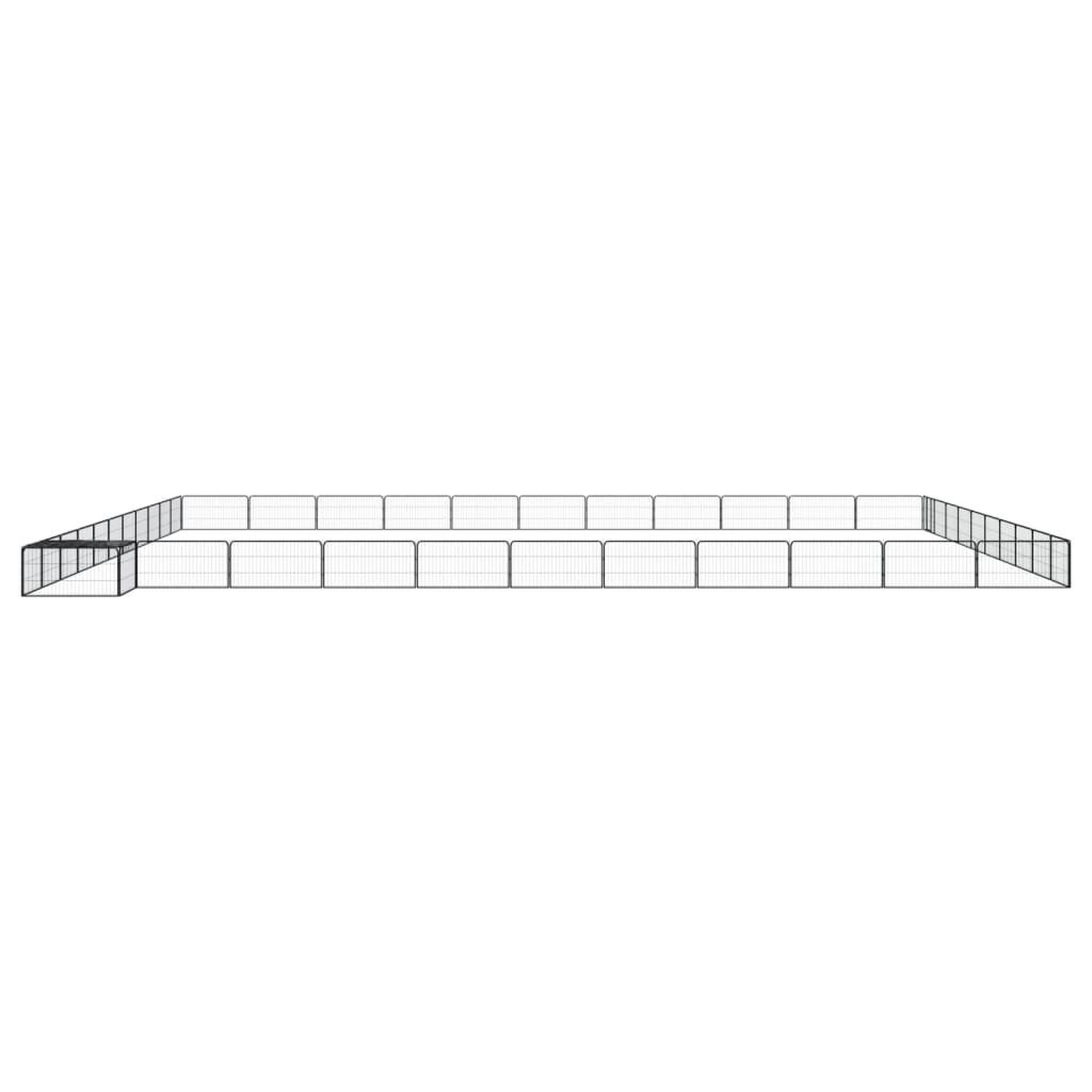 Voir la diapositive 3 : VIDAXL Parc pour chien 44panneaux Noir 100x50cm Acier enduit de poudre