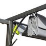 Voir la diapositive 6 : OUTSUNNY Pergola rétractable 3L x 3l x 2,30H m structure métal époxy anticorrosion noire + toile polyester haute densité 180 g/m² incluse gris