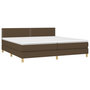 Voir la diapositive 3 : VIDAXL Sommier a lattes de lit avec matelas Marron fonce 200x200 cm