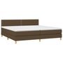 Voir la diapositive 3 : VIDAXL Sommier a lattes de lit avec matelas Marron fonce 200x200 cm