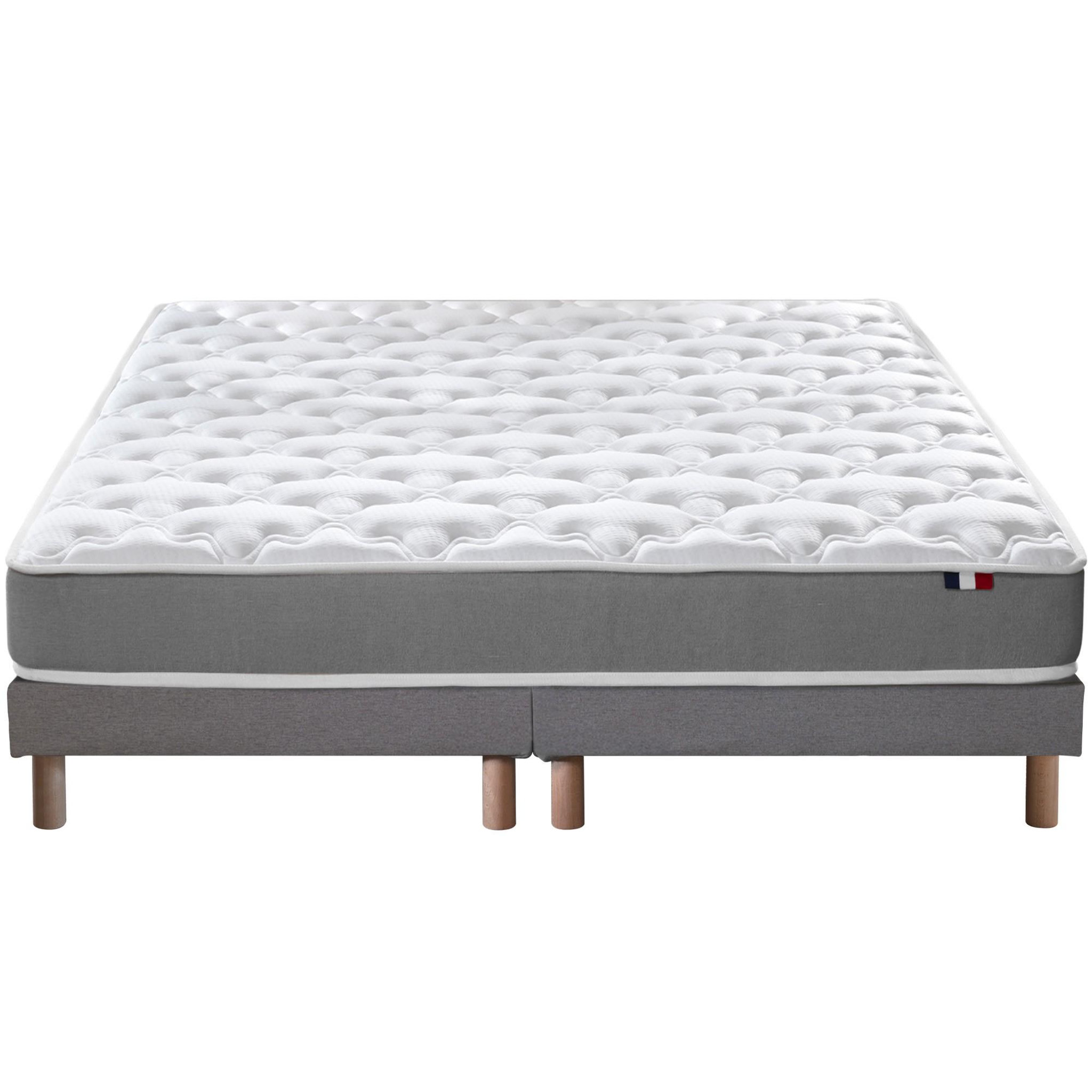 Voir la diapositive 1 : IDLITERIE Ensemble matelas mousse ferme réversible ALTO et sommier - confort français