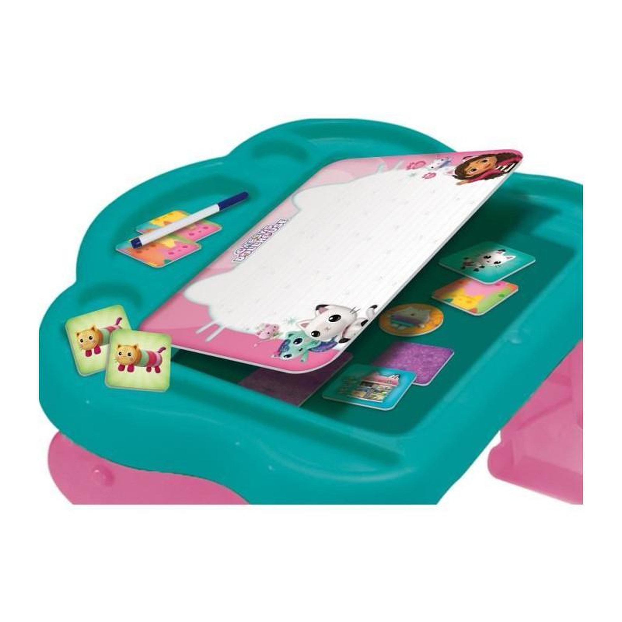 Voir la diapositive 6 : Liscianigiochi Table d'activité Lisciani avec design bleu et rose