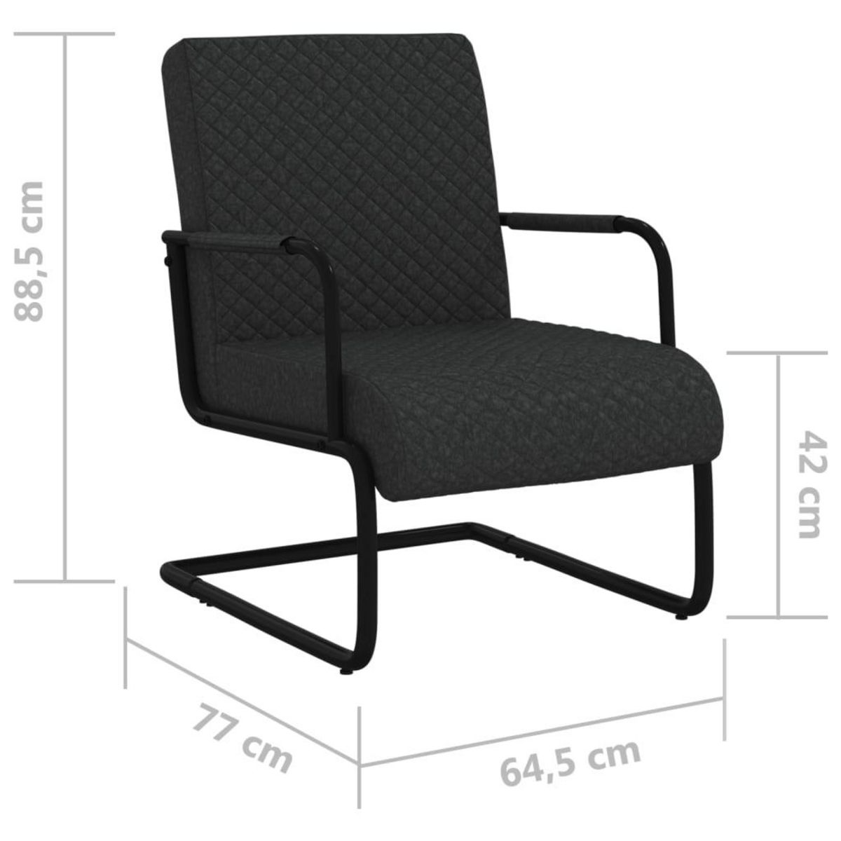 VIDAXL Chaise cantilever Noir Similicuir