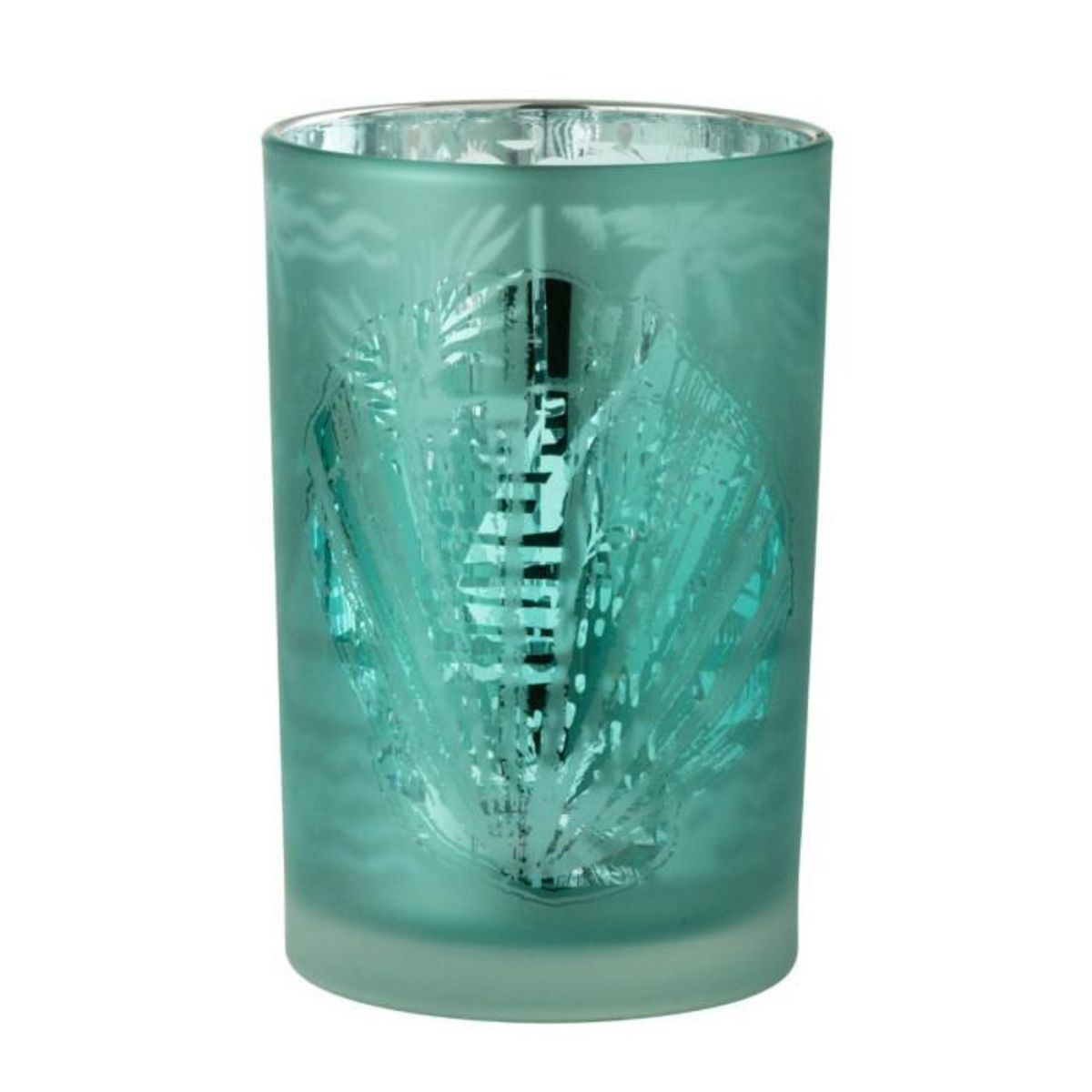 Paris Prix Photophore Design  Coquillage  18cm Bleu