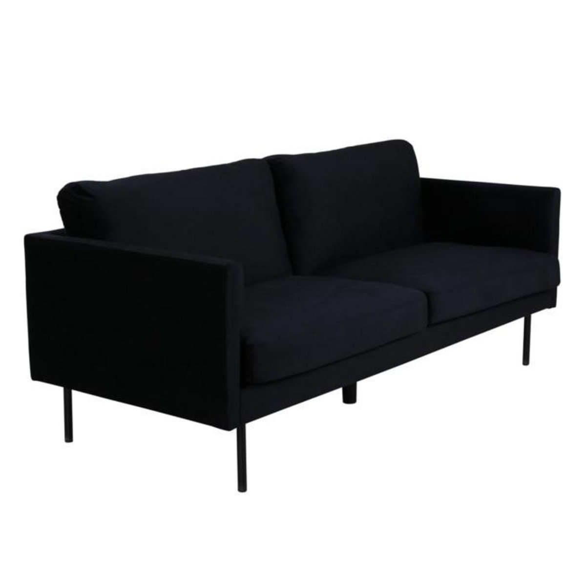 Paris Prix Canapé 2 Places en Velours  Zoom  180cm Noir