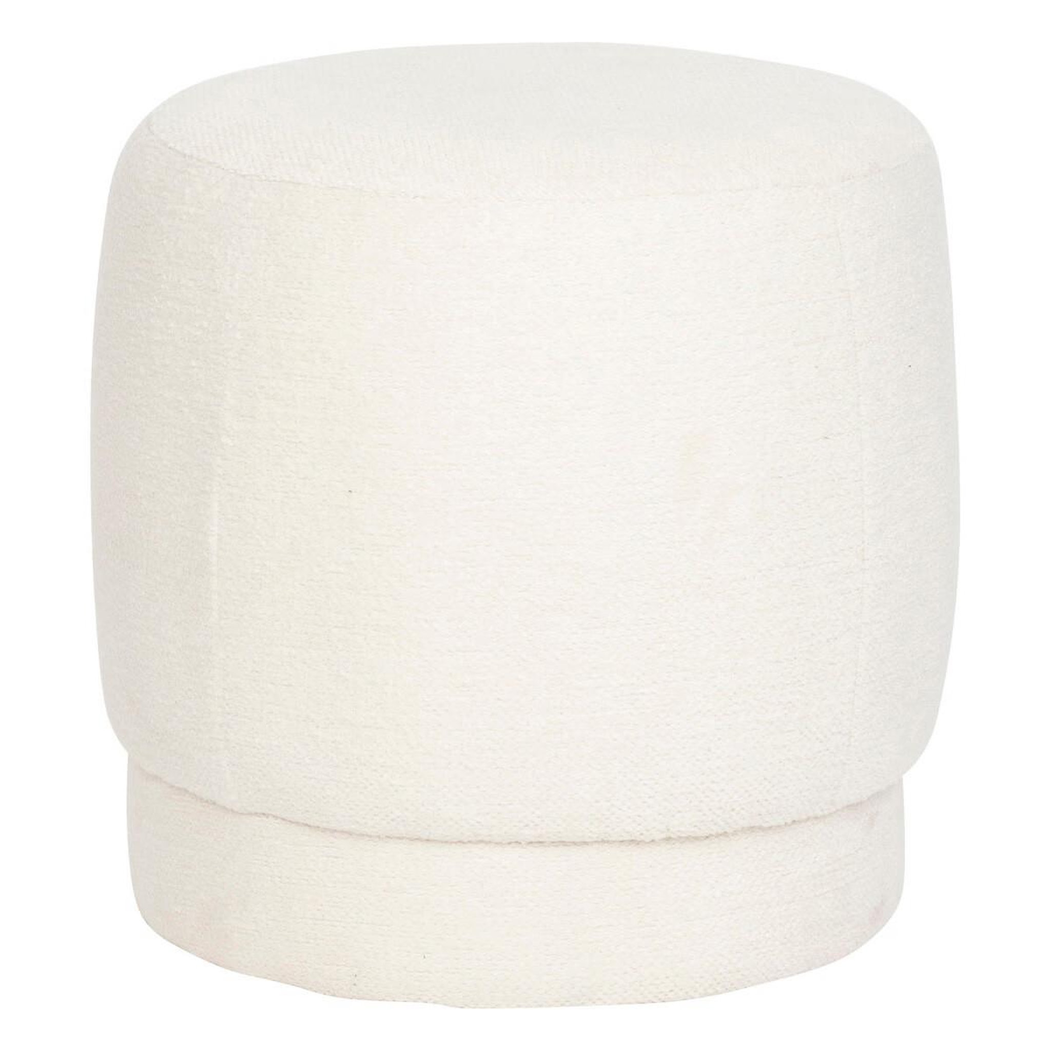 ATMOSPHERA Pouf design bouclette  amea  40cm blanc