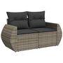 Voir la diapositive 5 : VIDAXL Salon de jardin avec coussins 7 pcs gris resine tressee