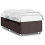 Voir la diapositive 2 : VIDAXL Cadre de lit sans matelas marron fonce 90x200 cm tissu
