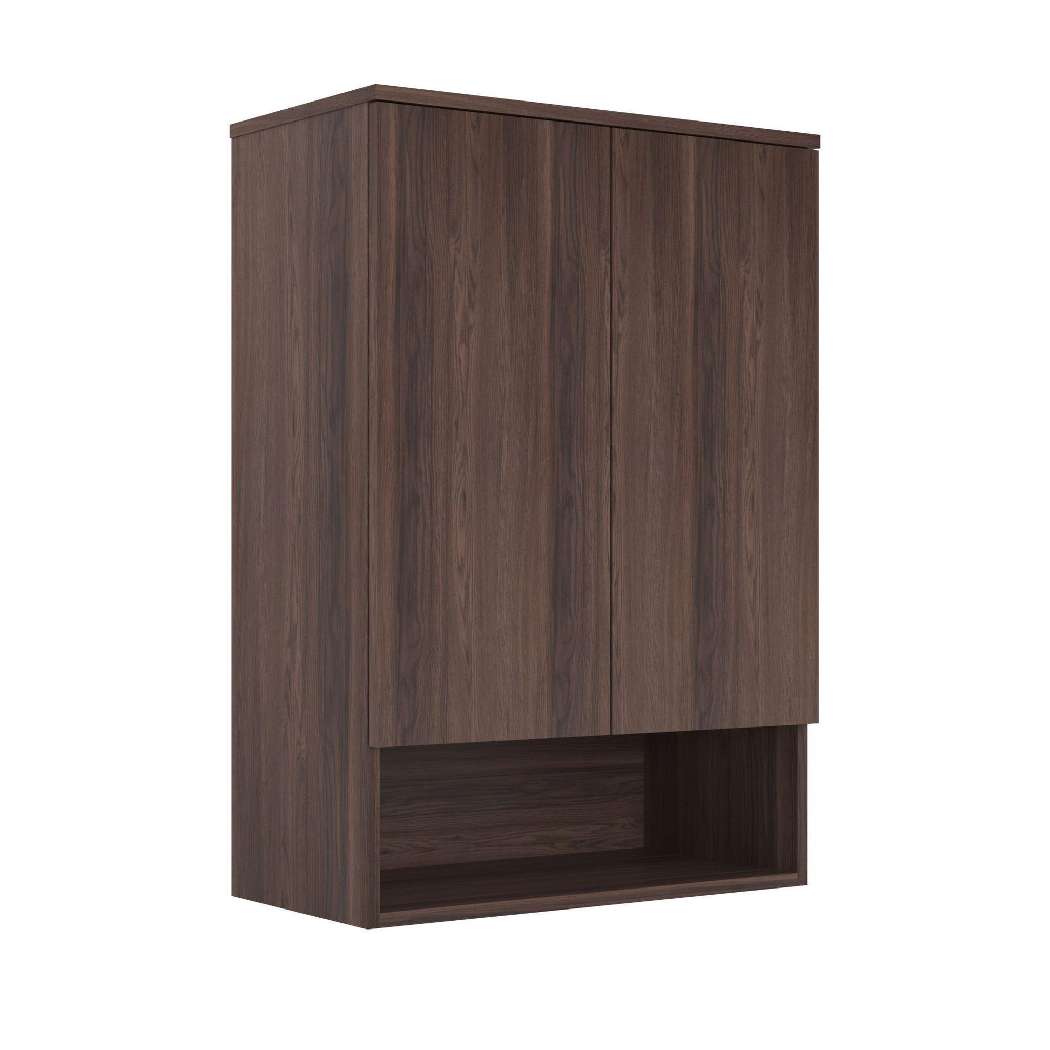 Habitat et Jardin Armoire de Salle de Bain  Bosco Lume 70  - 70 x 36 x 100 cm - Dark Walnut