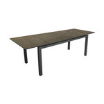 Proloisirs Table de jardin rectangulaire extensible Tahaa plateau Fundermax® graphite/cave 180/240 cm