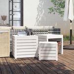 VIDAXL Ensemble de boîtes de jardin 3 pcs blanc bois de pin massif