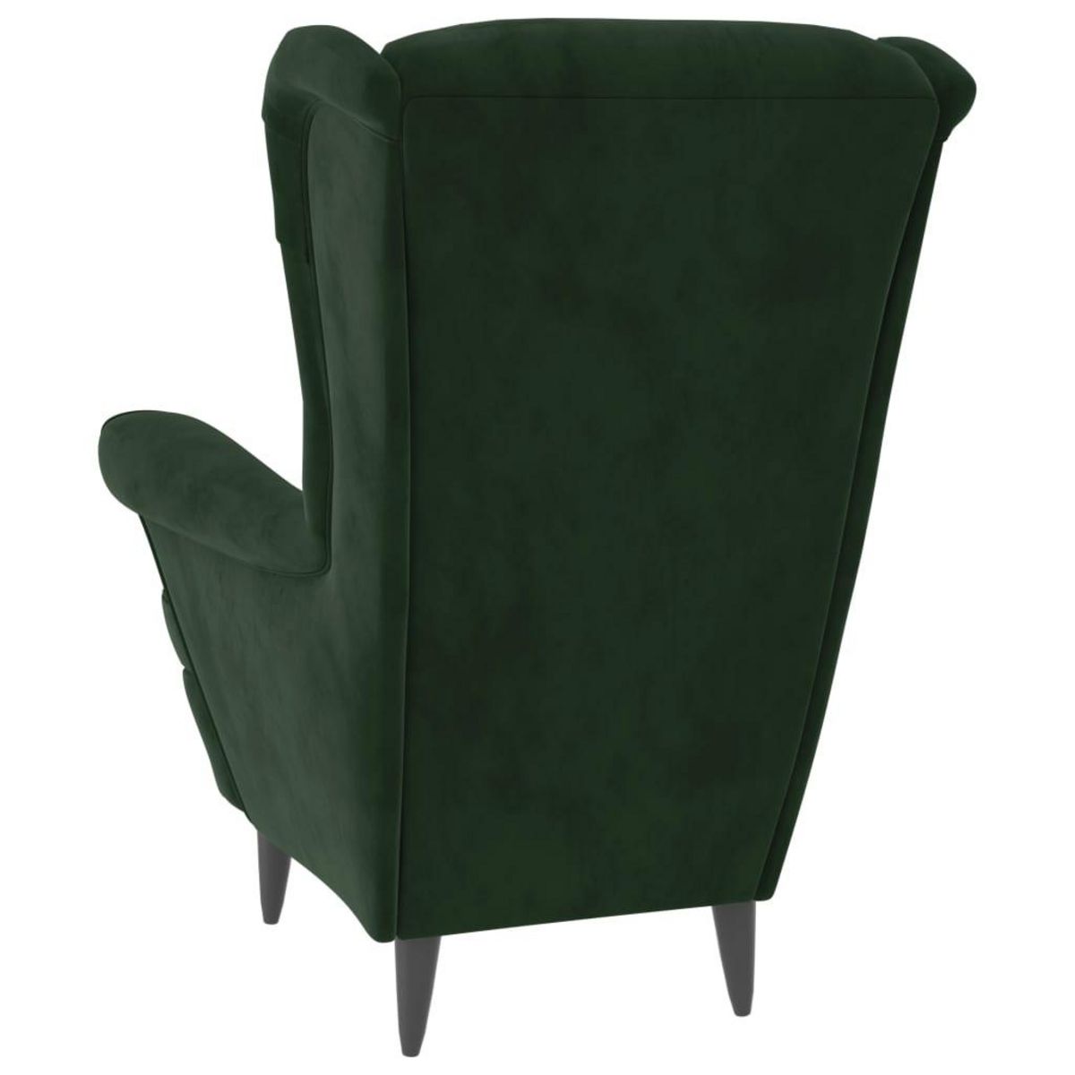 VIDAXL Fauteuil vert fonce velours