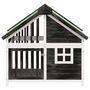 Voir la diapositive 4 : VIDAXL Chenil gris 96x60,5x87 cm bois de pin solide