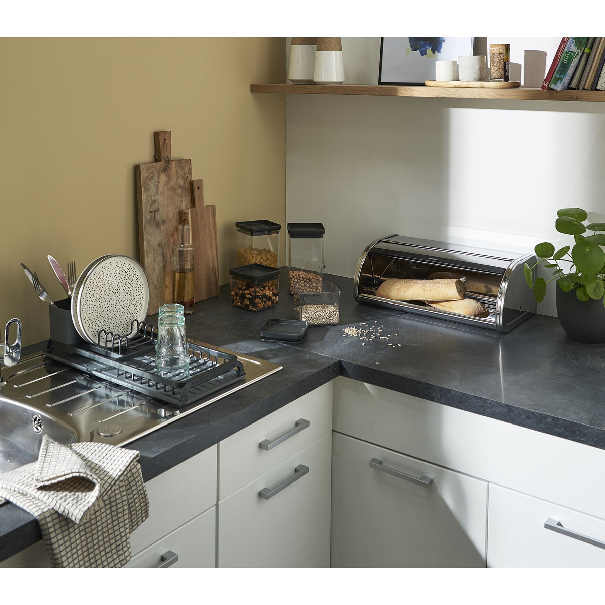 BRABANTIA Grand égouttoir gris clair en plastique