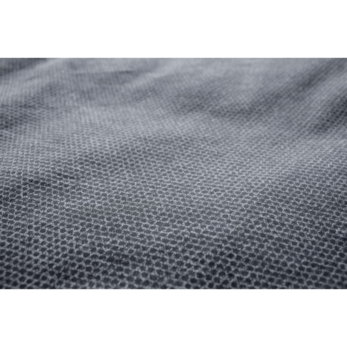 TOILINUX Parure de lit 2 places Gypsy avec imprimé nid d'abeille - Longueur 260 cm x Largeur 240 cm - Gris foncé