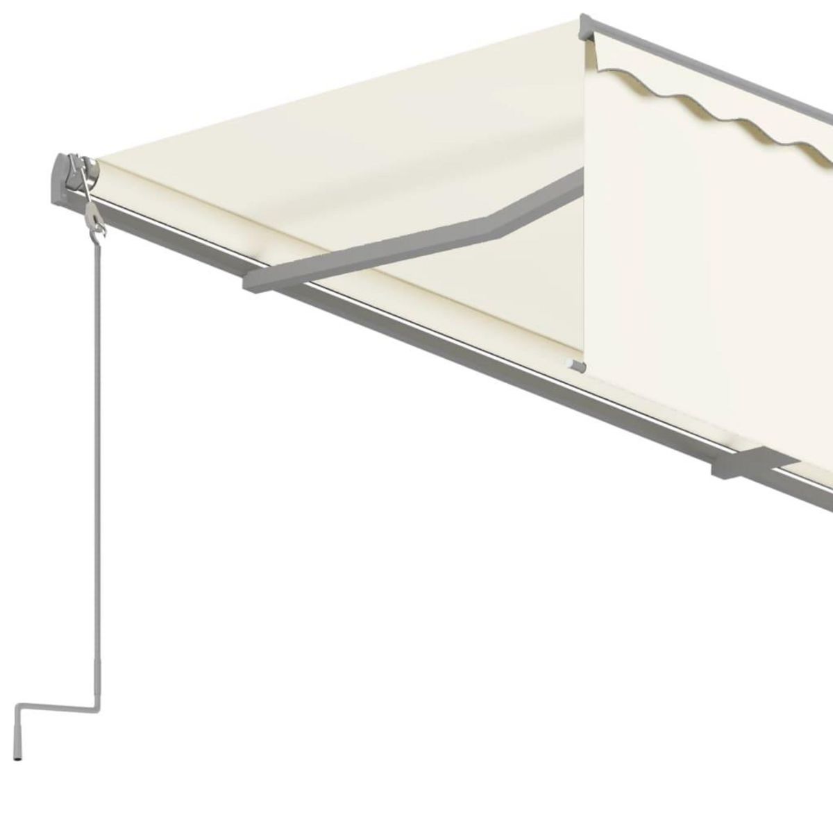 VIDAXL Auvent manuel retractable avec store 4,5x3 m Creme