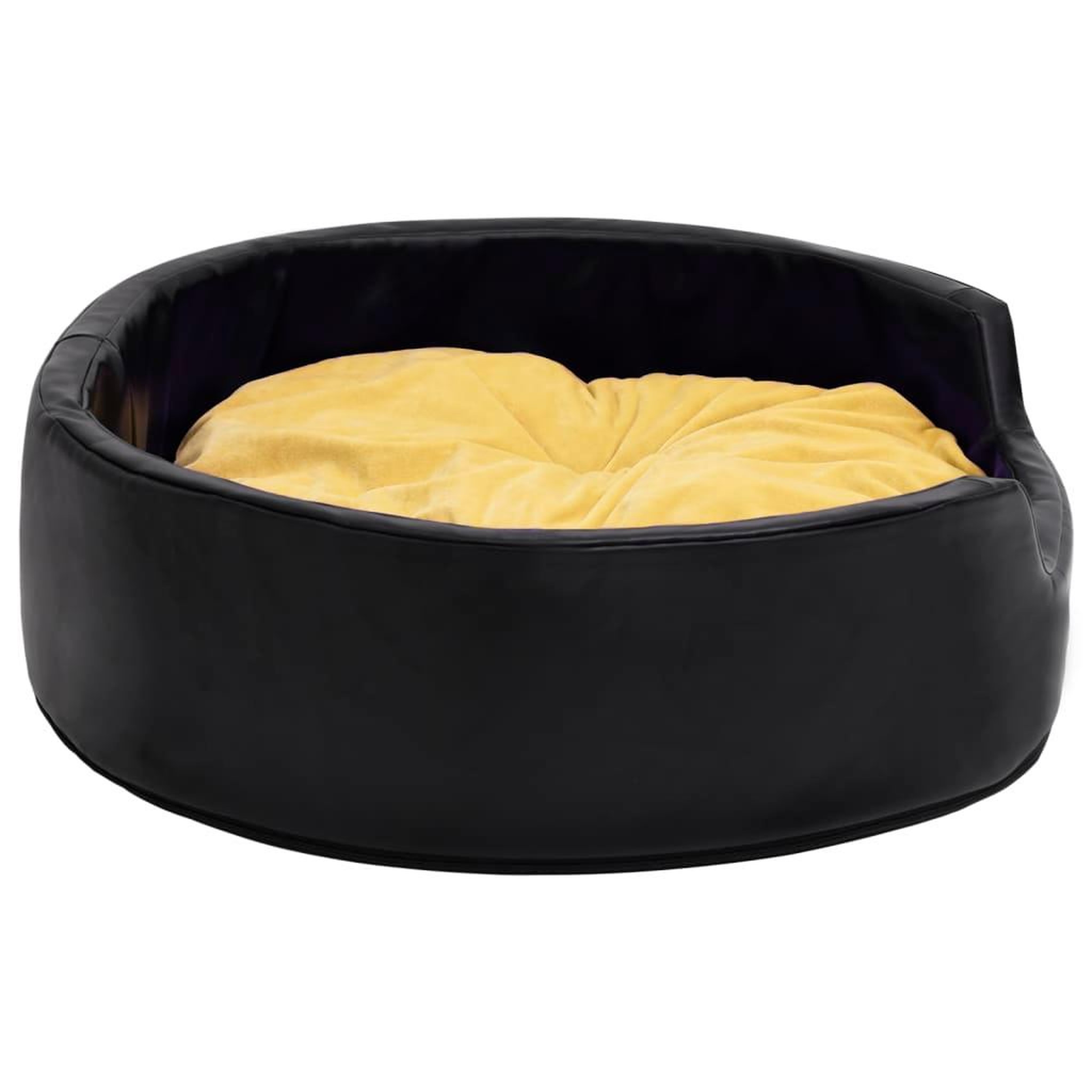Voir la diapositive 5 : VIDAXL Lit pour chiens Noir et jaune 99x89x21 cm Peluche et similicuir