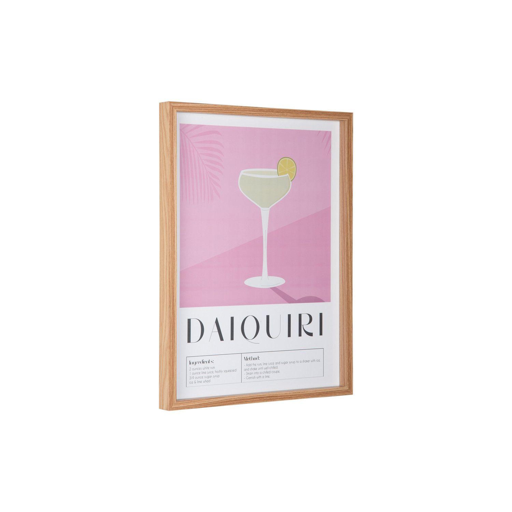 Voir la diapositive 3 : PRESENT TIME Affiche encadrée cocktail