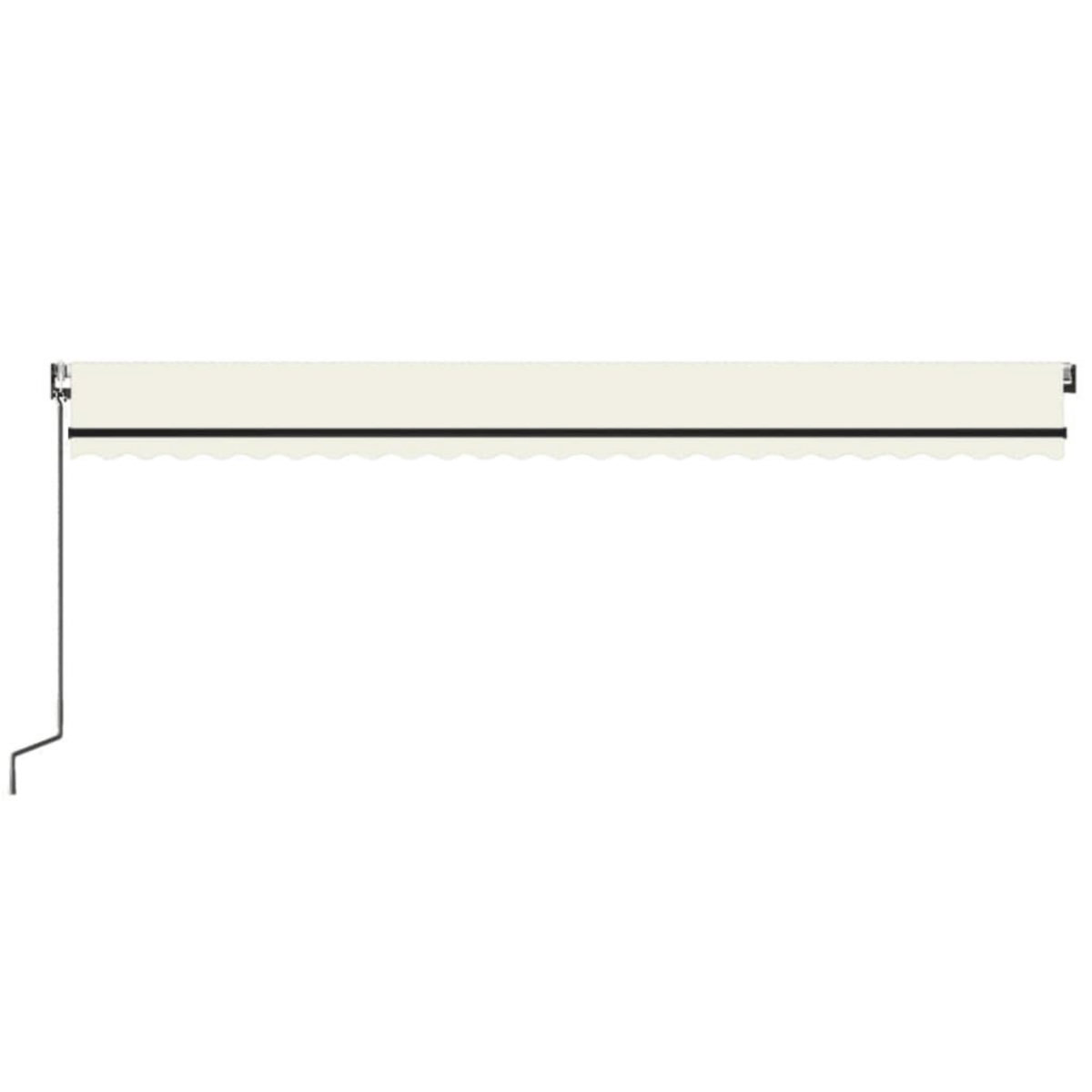 VIDAXL Auvent automatique avec capteur de vent et LED 600x350 cm Creme