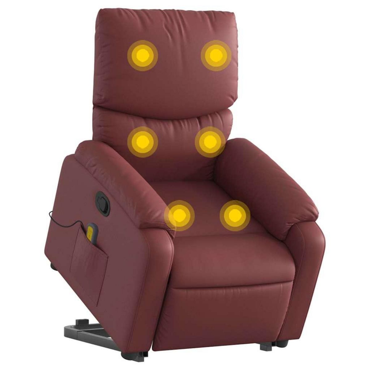 VIDAXL Fauteuil inclinable de massage Rouge bordeaux Similicuir