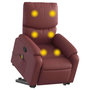 Voir la diapositive 3 : VIDAXL Fauteuil inclinable de massage Rouge bordeaux Similicuir