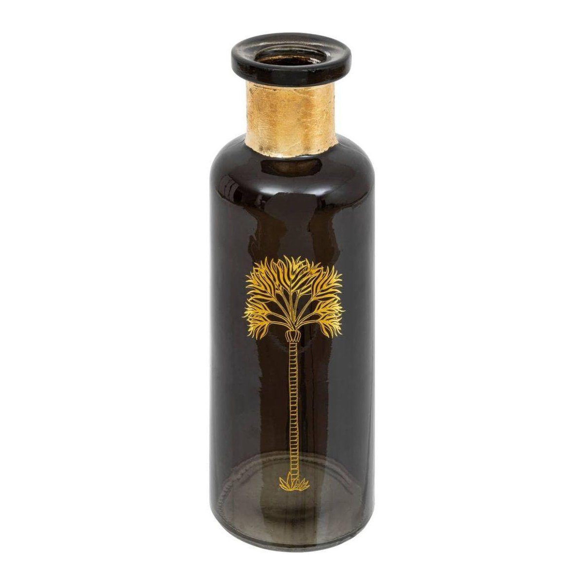 ATMOSPHERA Vase bouteille déco  tropical boudoir  22cm kaki