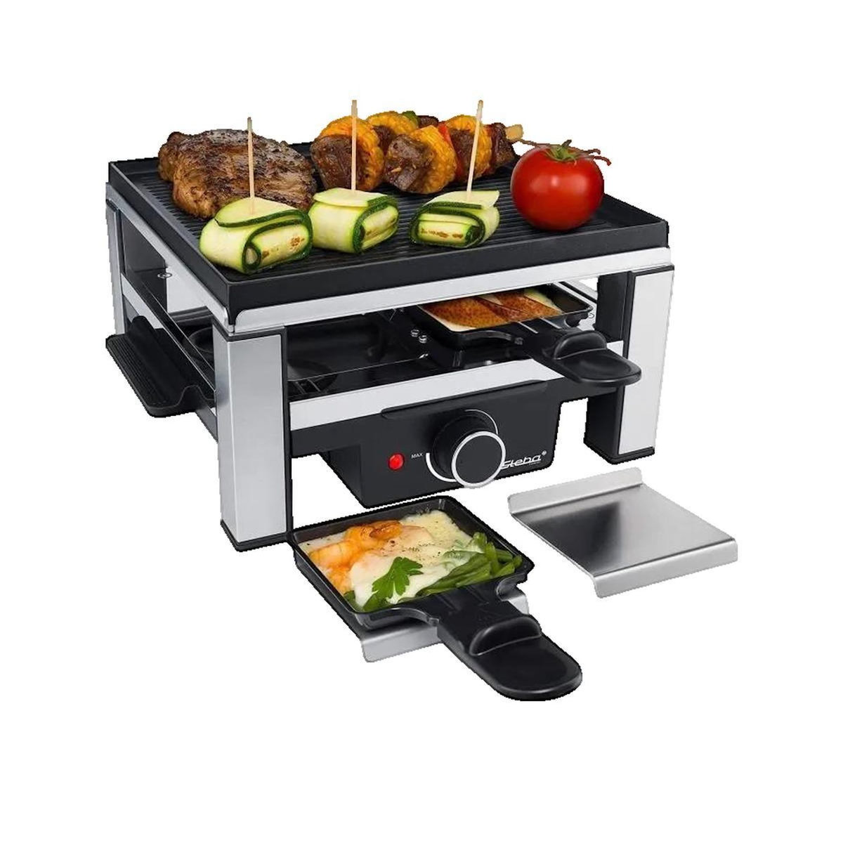 STEBA Appareil à raclette Steba RC 104 noir et acier inoxydable