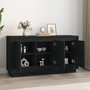 Voir la diapositive 3 : VIDAXL Buffet noir 102x35x55 cm bois d'ingenierie