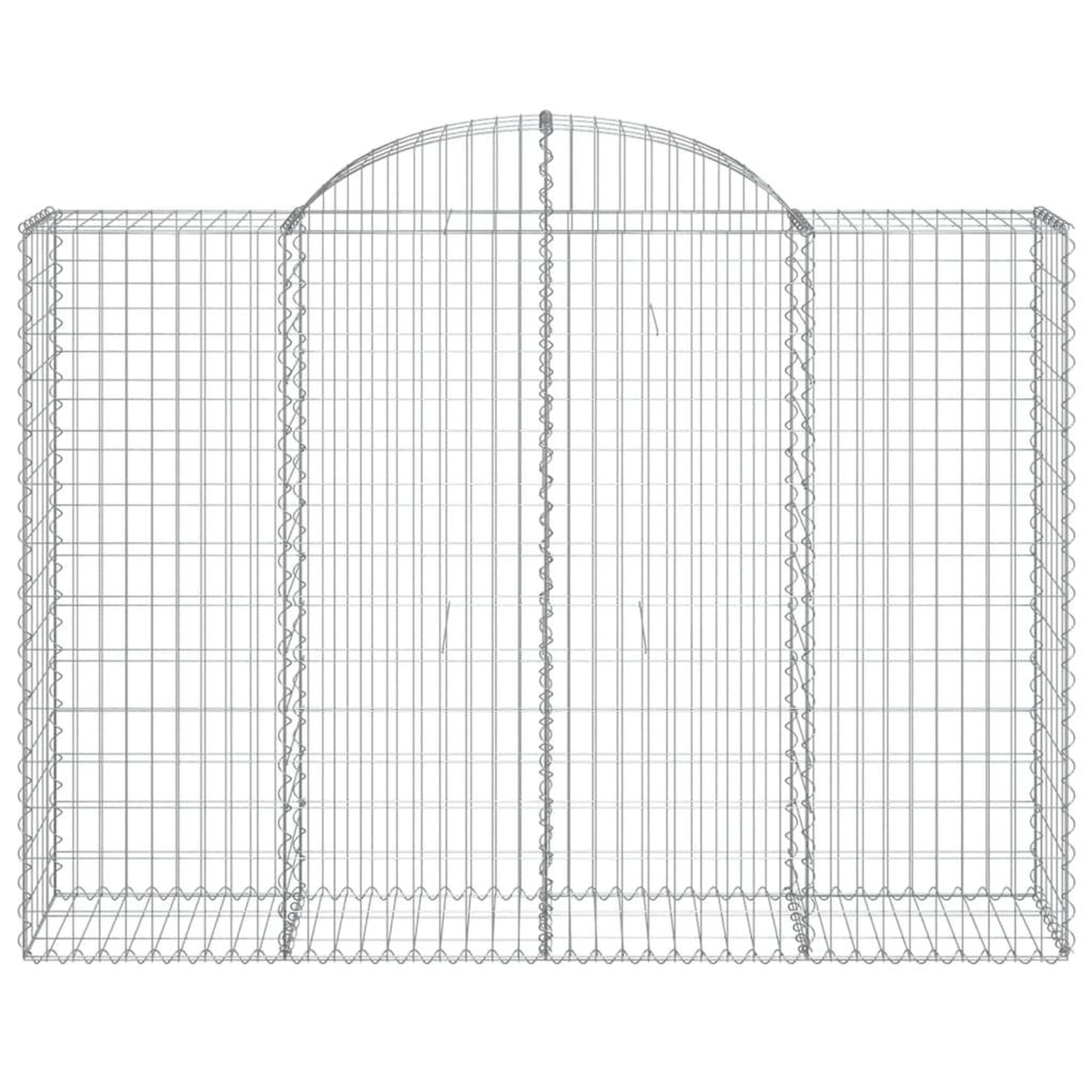 Voir la diapositive 4 : VIDAXL Paniers a gabions arques 14 pcs 200x50x140/160 cm Fer galvanise