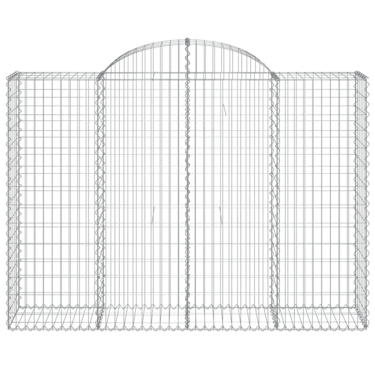 VIDAXL Paniers a gabions arques 14 pcs 200x50x140/160 cm Fer galvanise