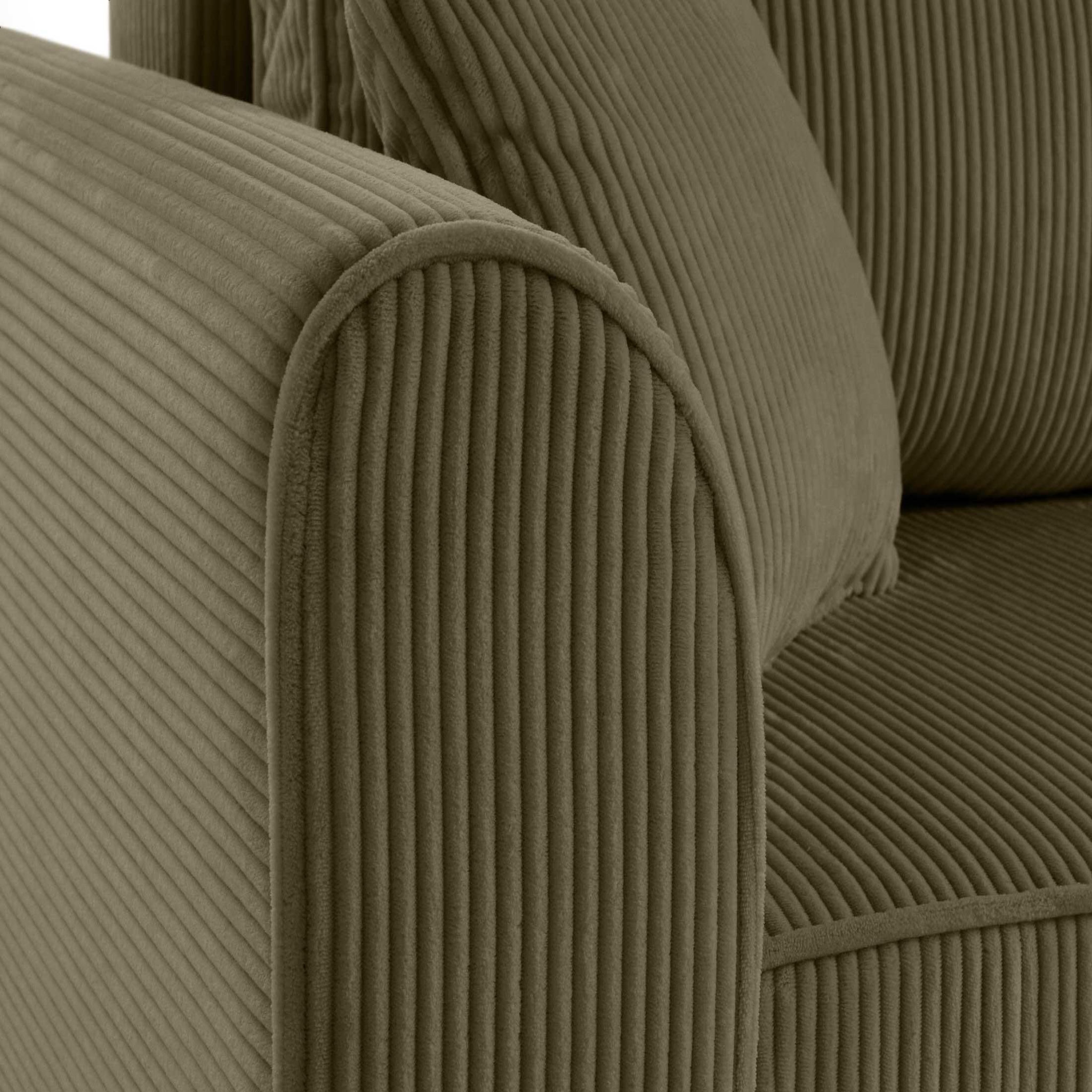Voir la diapositive 5 : BEST MOBILIER Saphir - canapé d'angle réversible 4 places - convertible avec coffre - en velours côtelé