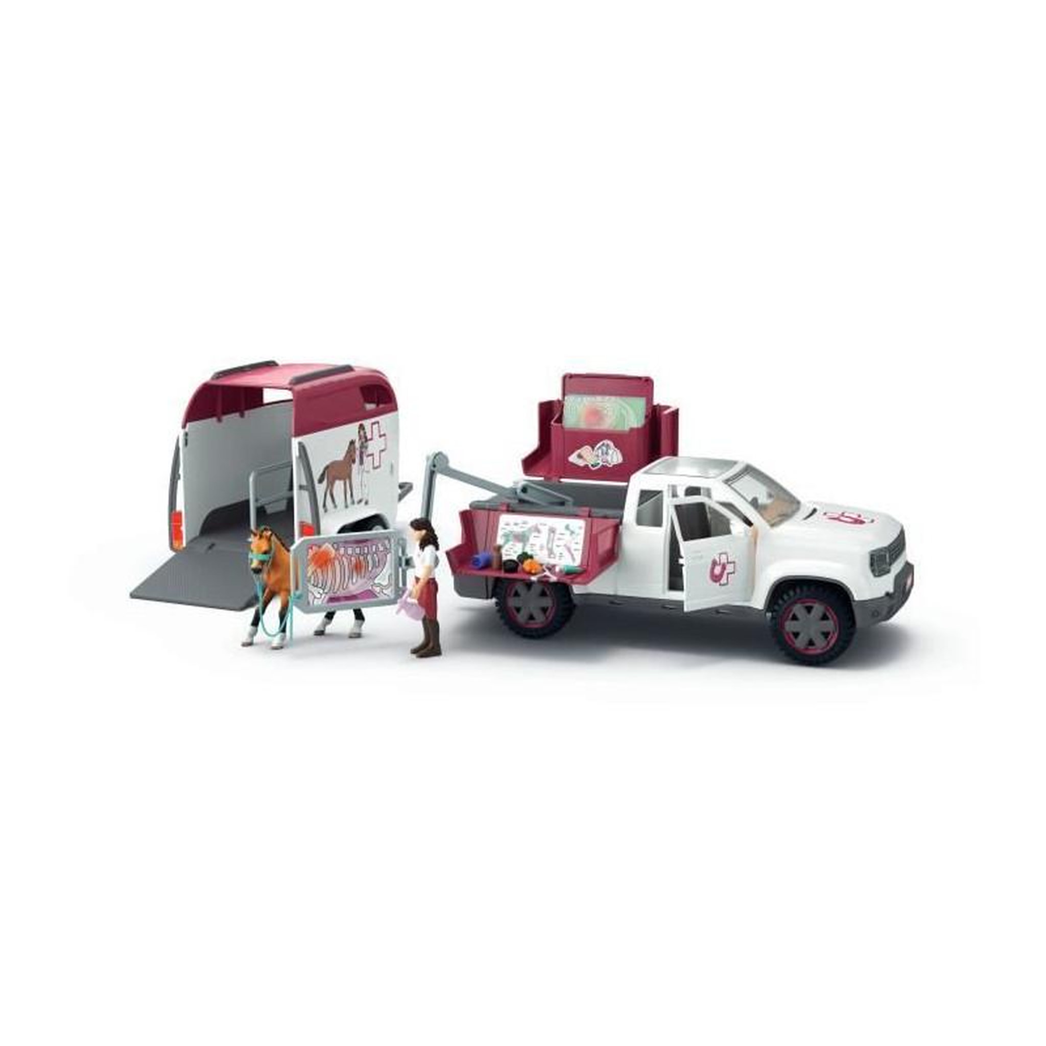 Voir la diapositive 2 : Schleich Coffret Vétérinaire mobile avec remorque, SCHLEICH 42704 Horse Club