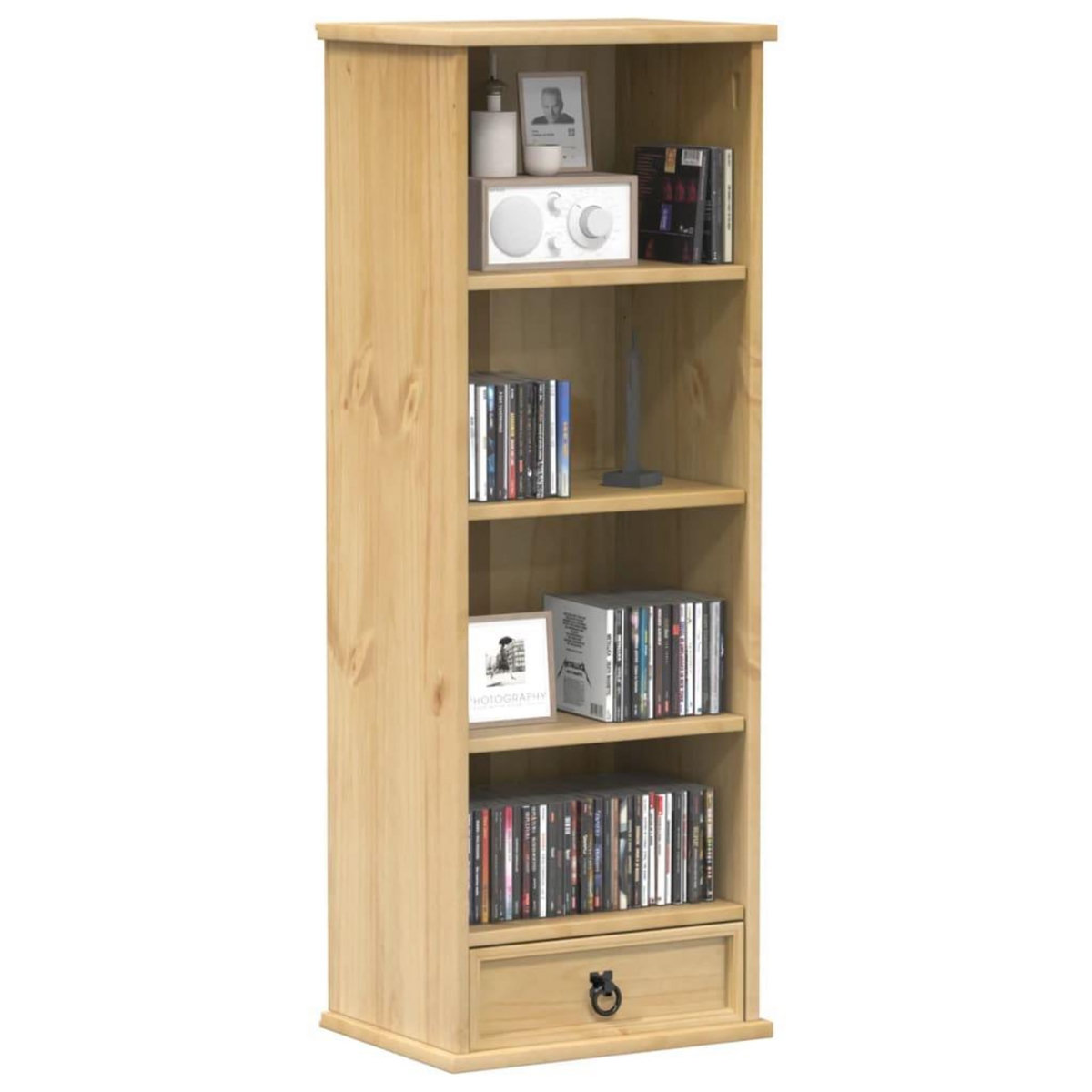 VIDAXL Armoire a CD  40x30x110 cm bois de pin massif
