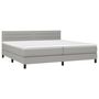 Voir la diapositive 3 : VIDAXL Sommier a lattes de lit matelas LED Gris clair 200x200 cm Tissu
