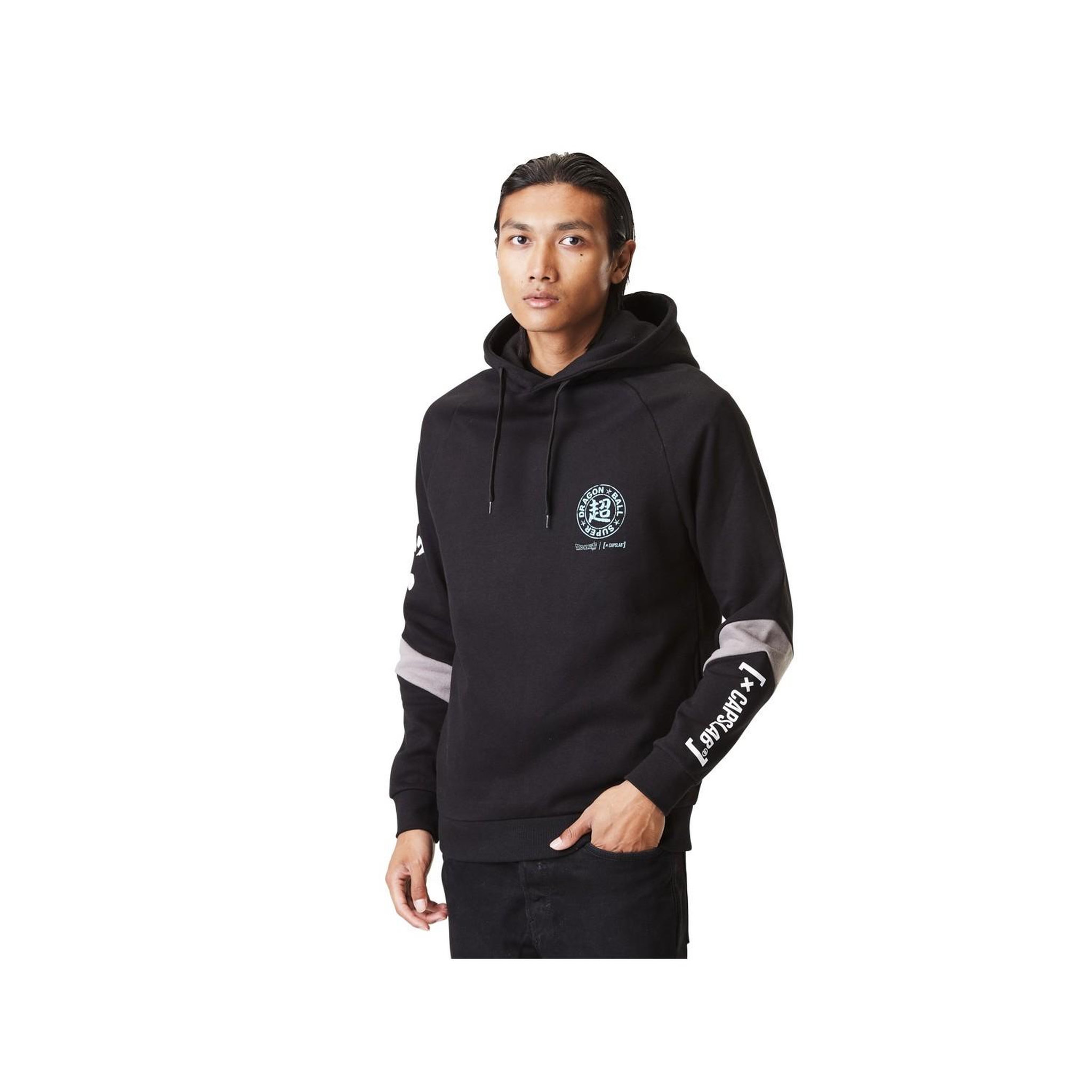 CAPSLAB Sweat à capuche homme dragon ball super vegeta. Coloris disponibles : Noir