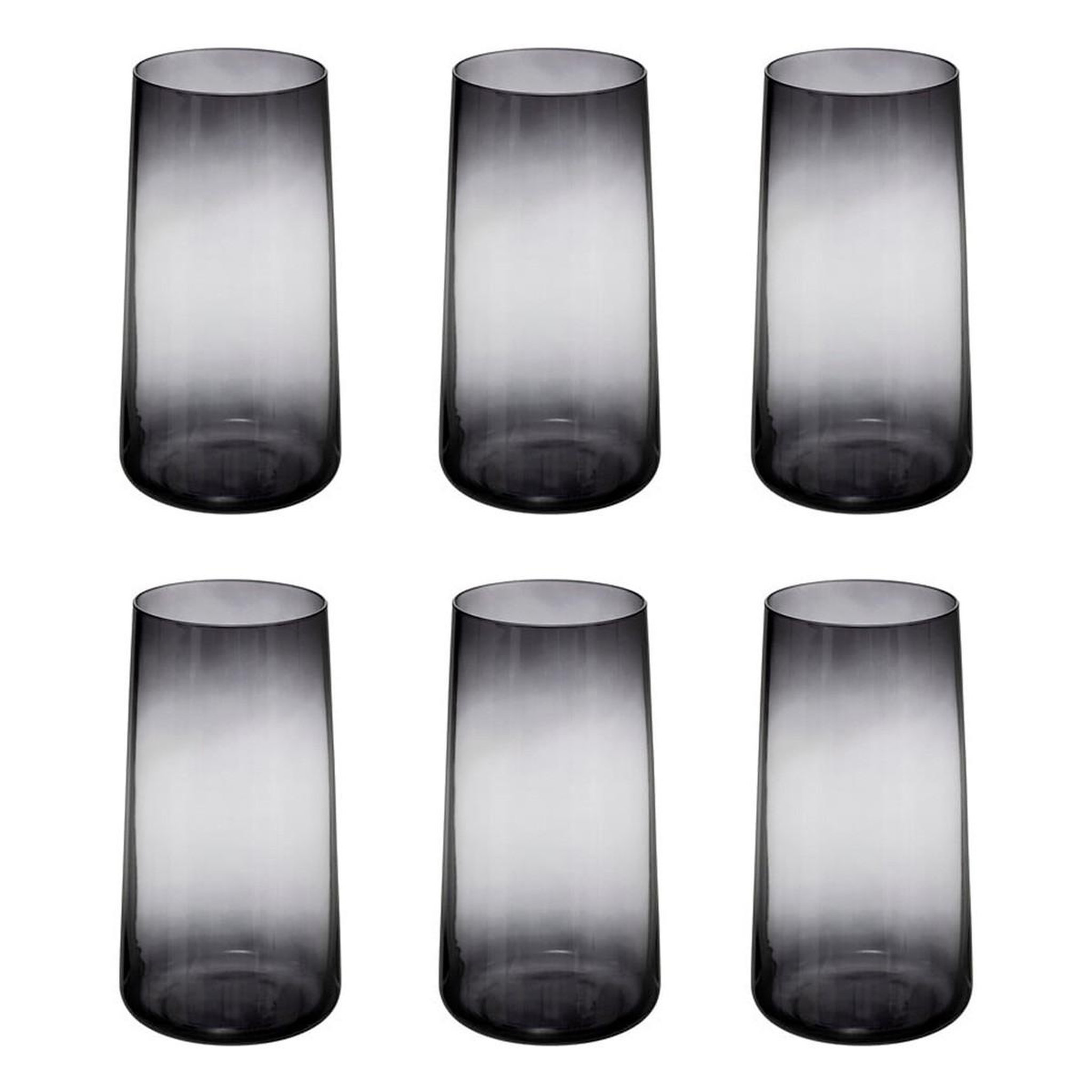 SECRET DE GOURMET Lot de 6 verres hauts trapèze  inuit dreams  54cl gris