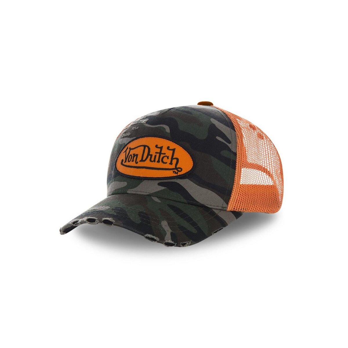 Casquette Von Dutch baseball Camouflage filet Orange - Von Dutch