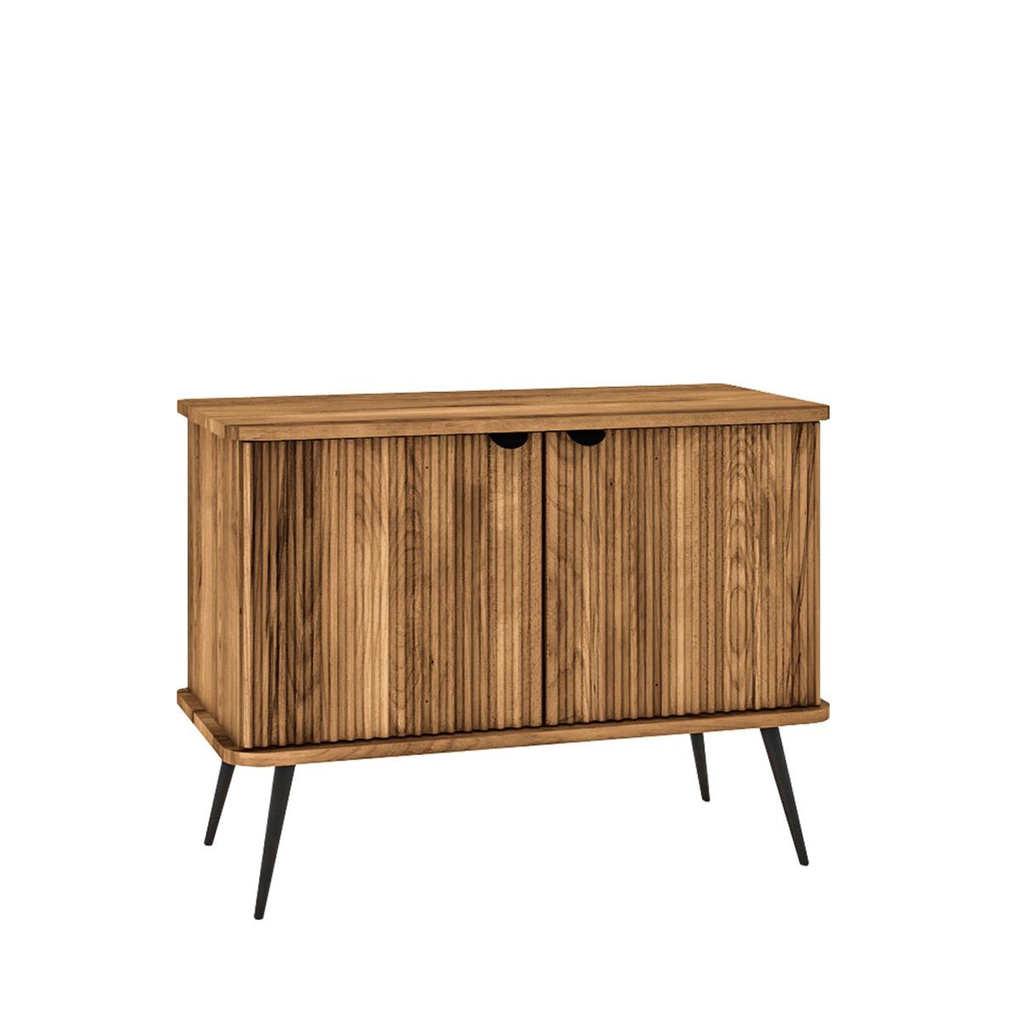 MAISON AUBERTIN Buffet bois hêtre 2 portes amalfi 97x46 cm - bois foncé