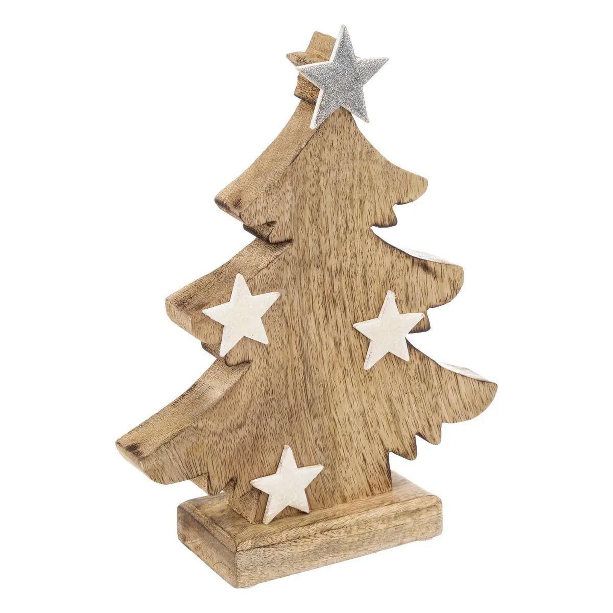 ATMOSPHERA Sapin de noël à poser  étoiles  27cm naturel