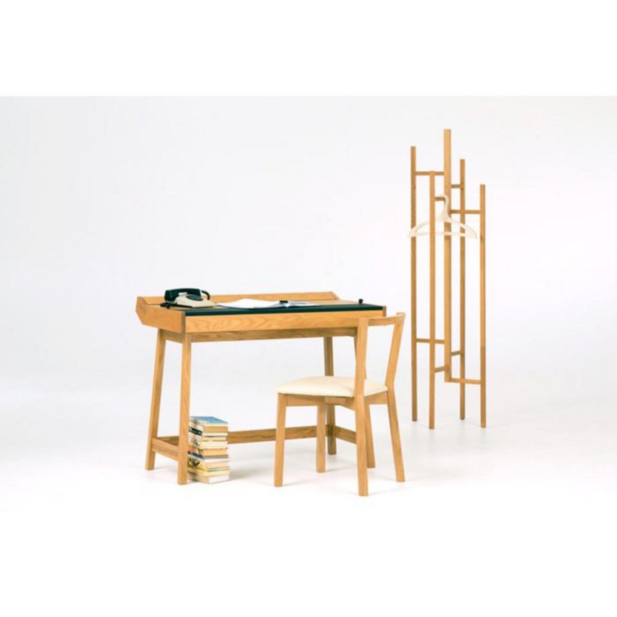 Paris Prix Bureau Secrétaire avec Rangement  Brompton  108cm Chêne & Noir