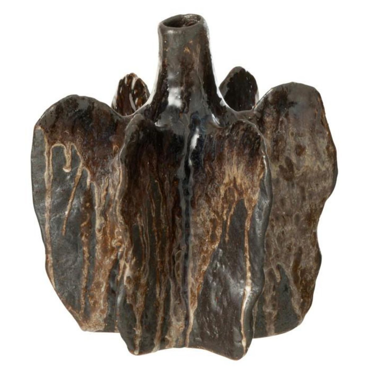 Paris Prix Vase Déco en Céramique  Naga  20cm Marron