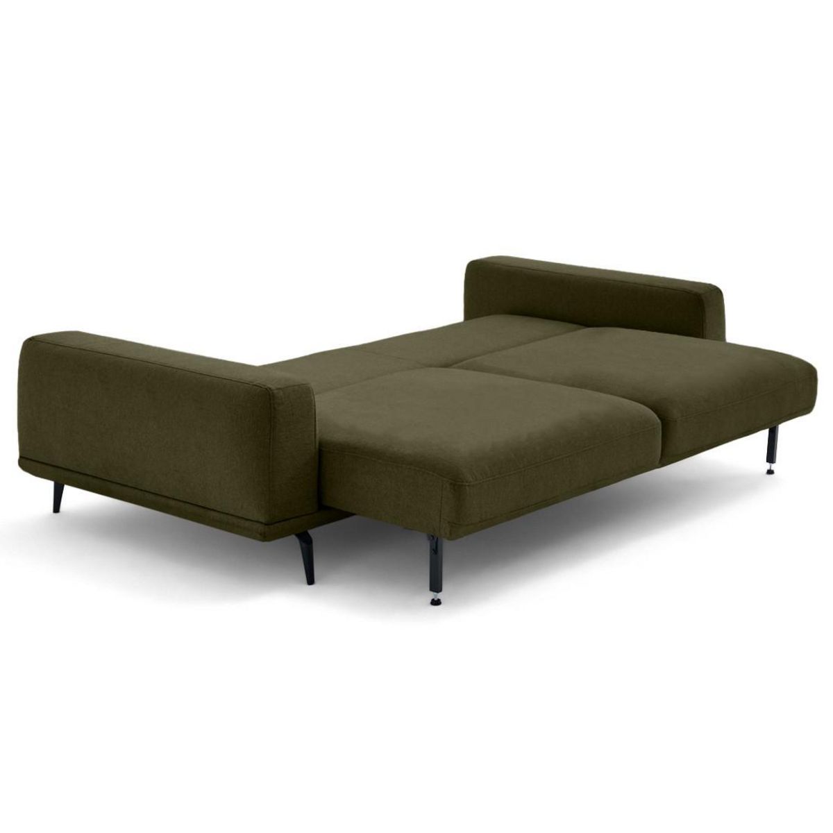 LISA DESIGN Vicence - canapé droit 3 places convertible en tissu