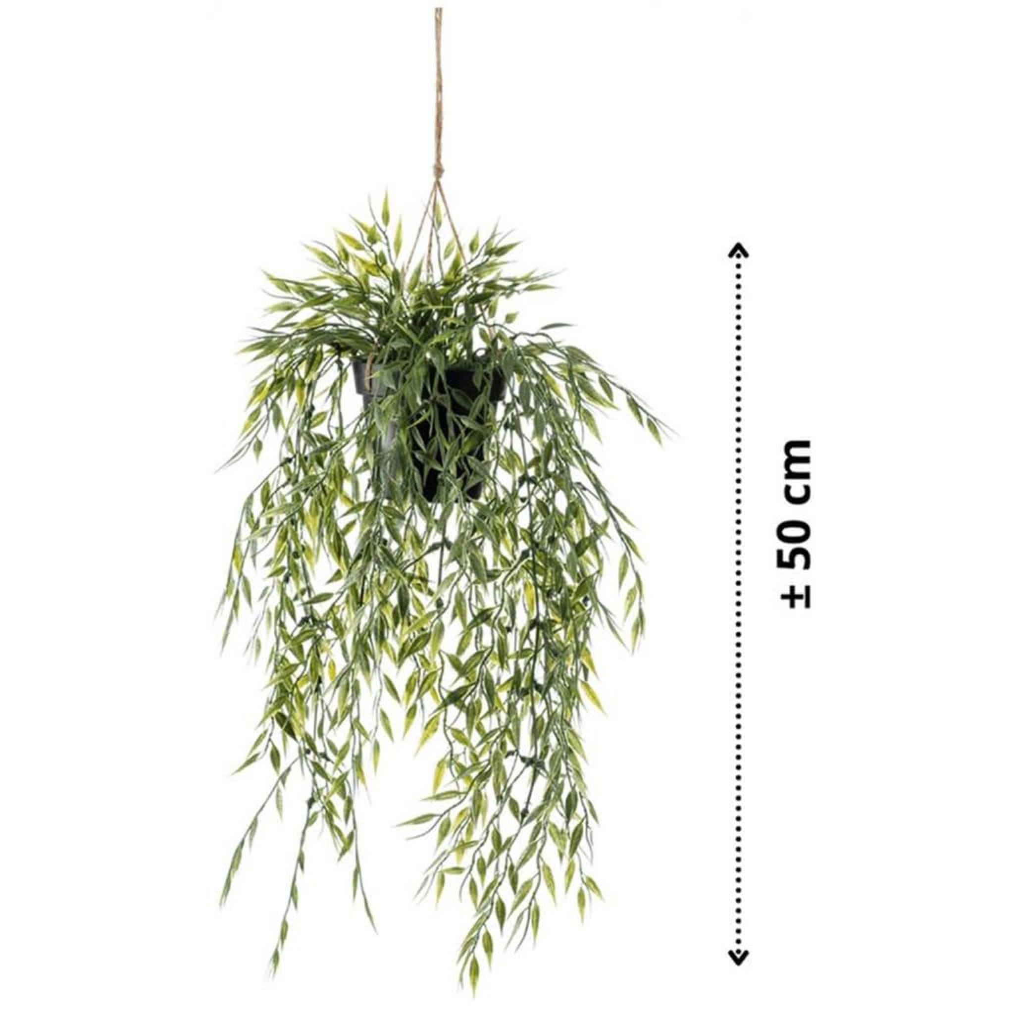 Voir la diapositive 4 : EMERALD Emerald Buisson suspendu de bambou artificiel en pot 50 cm
