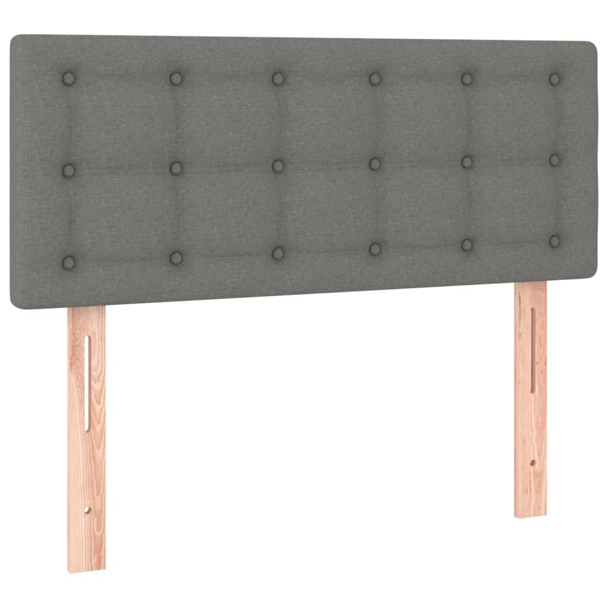 Voir la diapositive 2 : VIDAXL Tete de lit Gris fonce 90x5x78/88 cm Tissu
